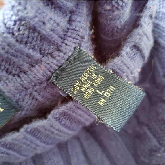 Karen Scott Pullover Crewneck Sweater Royal Blue Size L - Picture 8 of 11